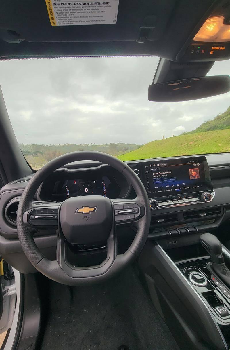 interior of colorado work truck