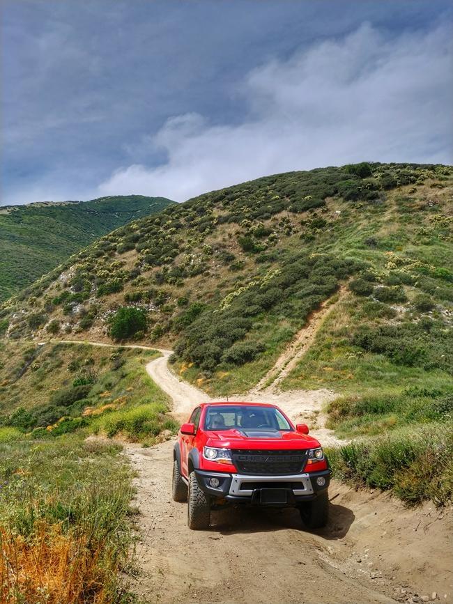 chevrolet colorado zr2 bison on mountain road