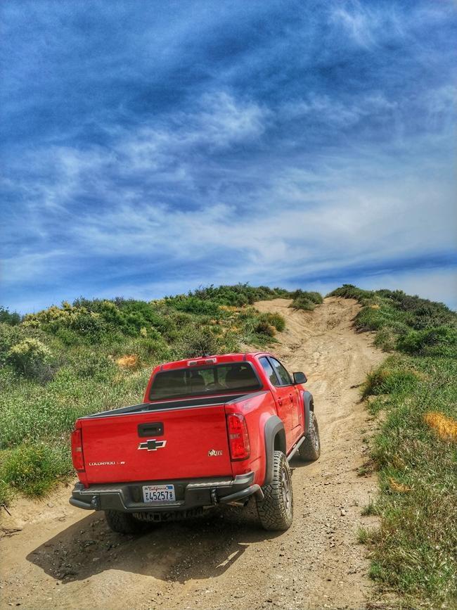chevy colorado zr2 bison climbing mountain