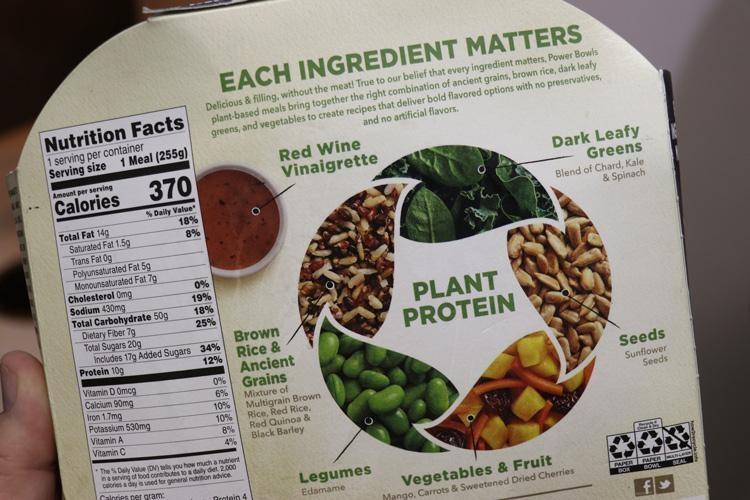 back of healthy choice power bowls box