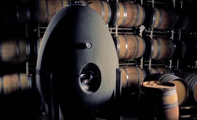 concrete tanks for wine at cosmic egg