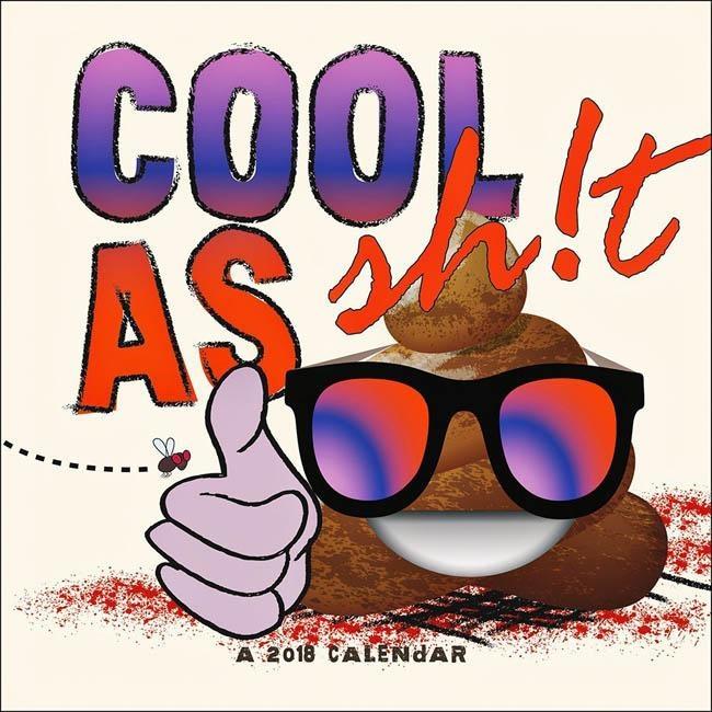cool as shit novelty poo themed calendar