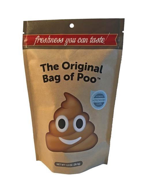 gift a friend a bag of poo with this novelty gift idea that is actually cotton candy instead of fudge