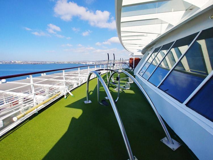 outside fitness equipment on crystal symphony
