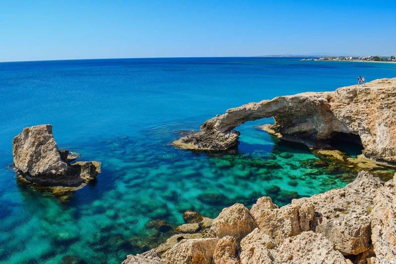 beautiful crystal clear water in ayia napa cyprus