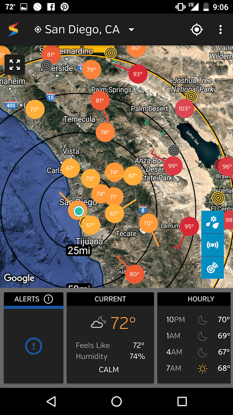 storm app weather san diego