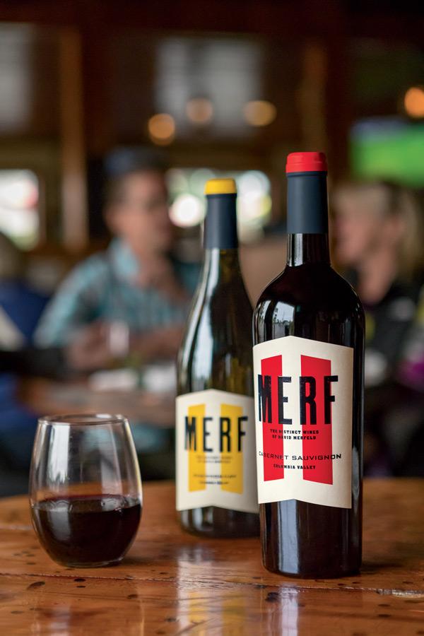 merf wines cabernet on countertop