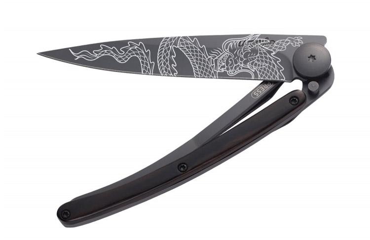 deejo tattoo 37g dragon ebony knife