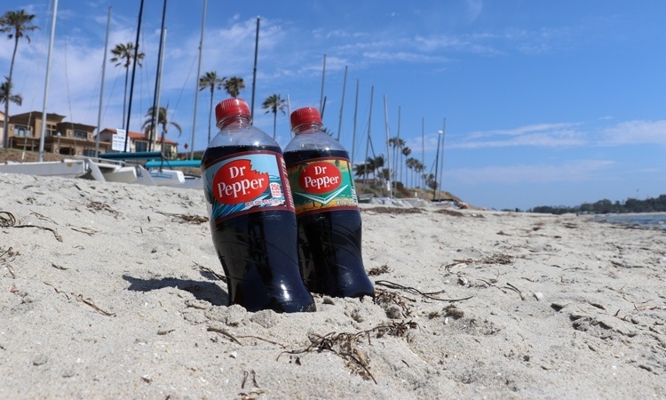 Dr Pepper in the Sand