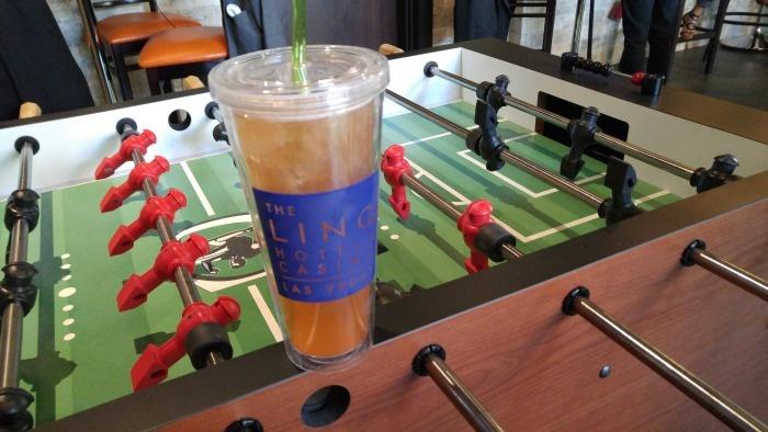 foosball and big drinks