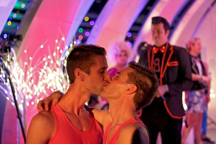 couple married kiss