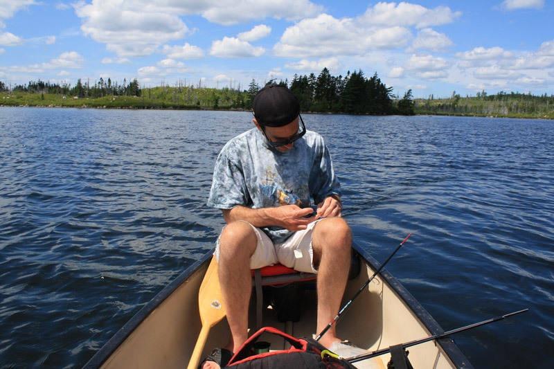 colin fishing new brunswick canada canoeing remote wilderness lake