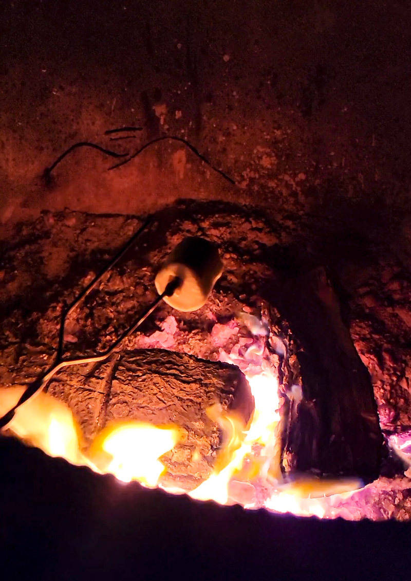 roasting marshmallows