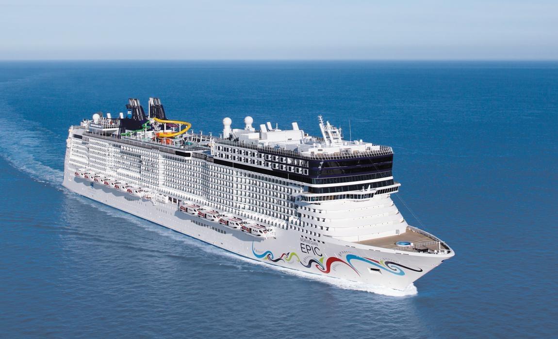 Norwegian Epic sailing the Mediterranean Sea