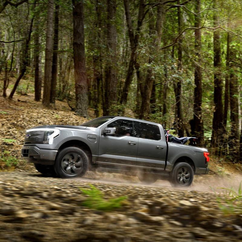 F-150 Lightning Lariat off road driving