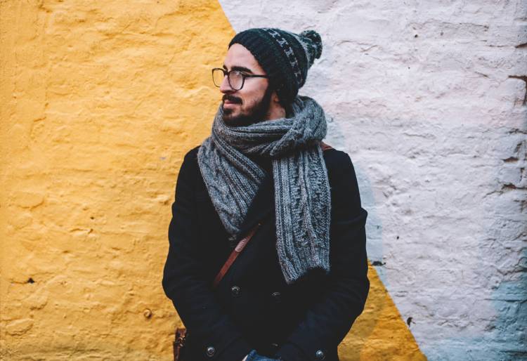 fall fashion for men scarf wearing