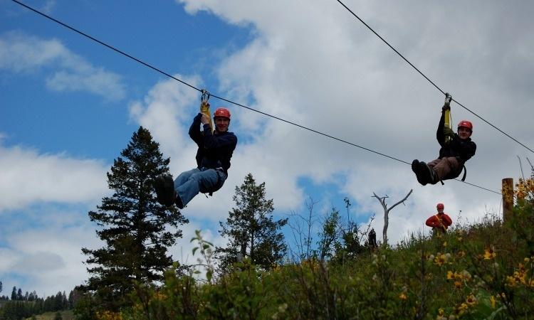 Zipline adventure for Father and Son in Southwest Idaho
