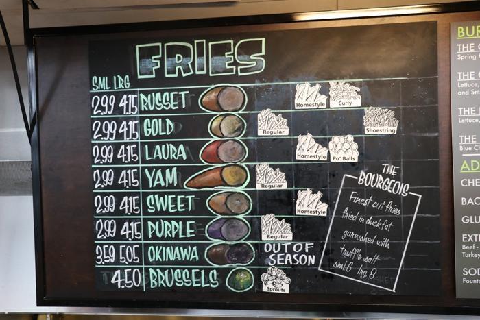 fries menu