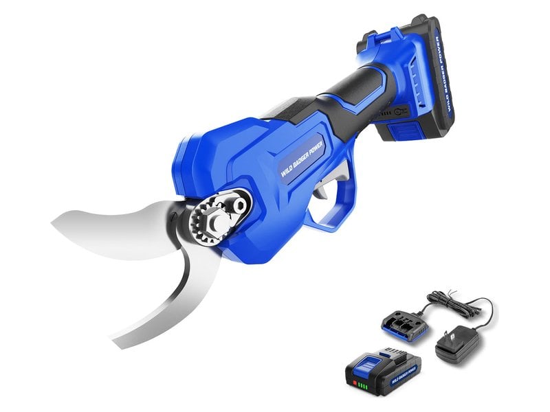 Wild Badger Power 20V cordless pruning shears with battery and charger