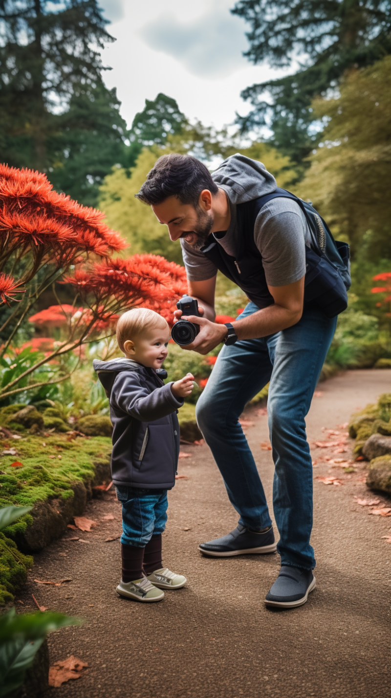 father son photo safari