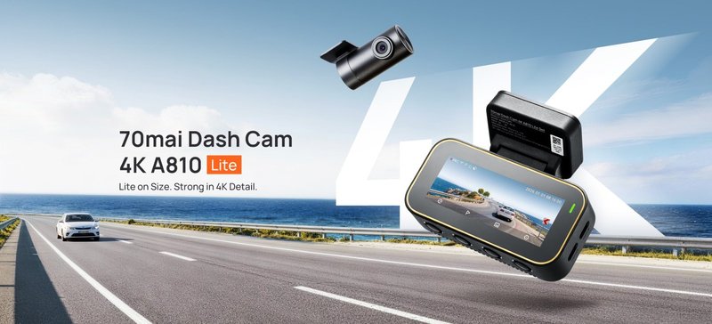 70mai A810 Lite compact 4K dash cam