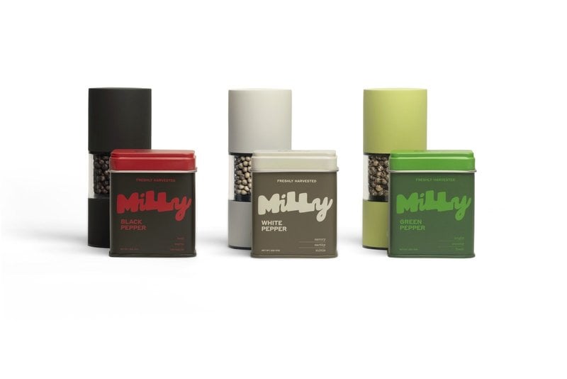 Milly Pepper Discovery Set with three pepper mills
