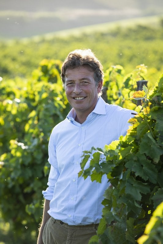 Alberto Tasca of Tasca d'Almerita in the vineyards at Tenuta Regaleali in Sicily