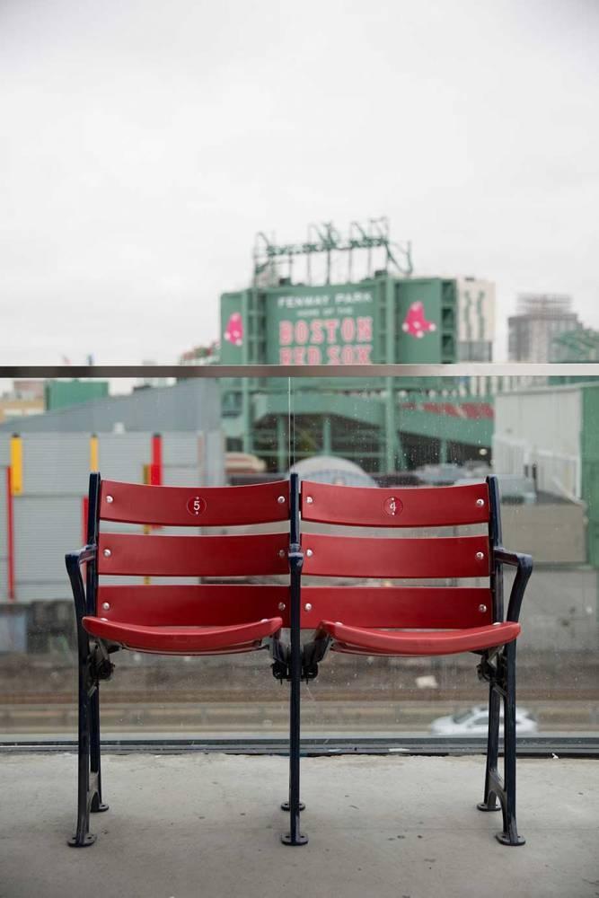 fenway signature suite balcony overlooking boston fenway park