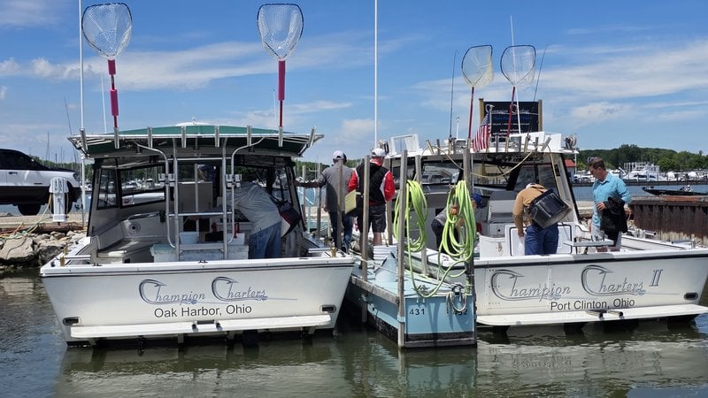 fishing charter boats on Lake Erie out of Port Clinton