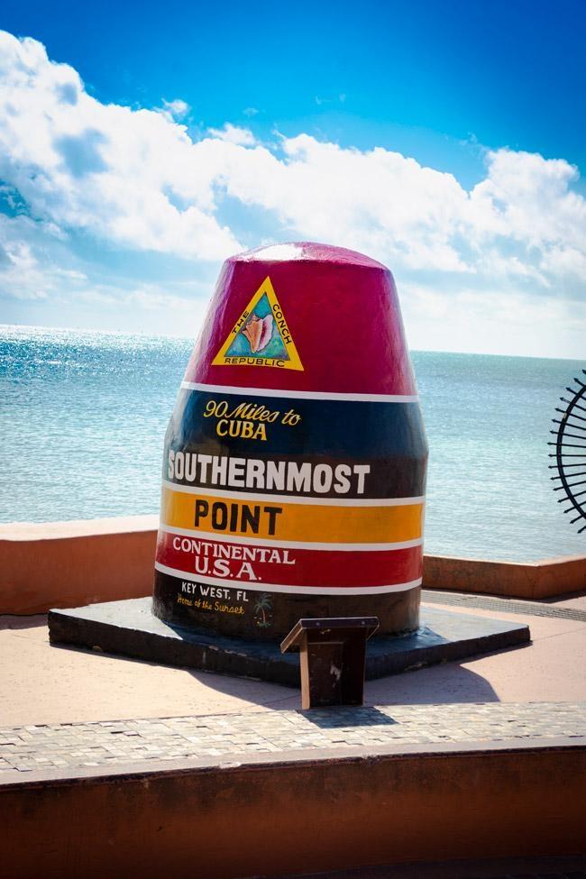 90 miles to cuba key west southernmost point buoy