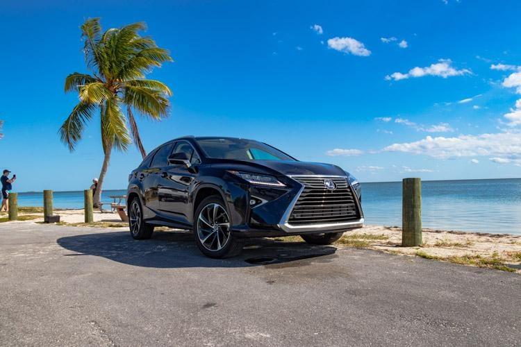 lexus rx 350 hybrid on the beach at little duck key