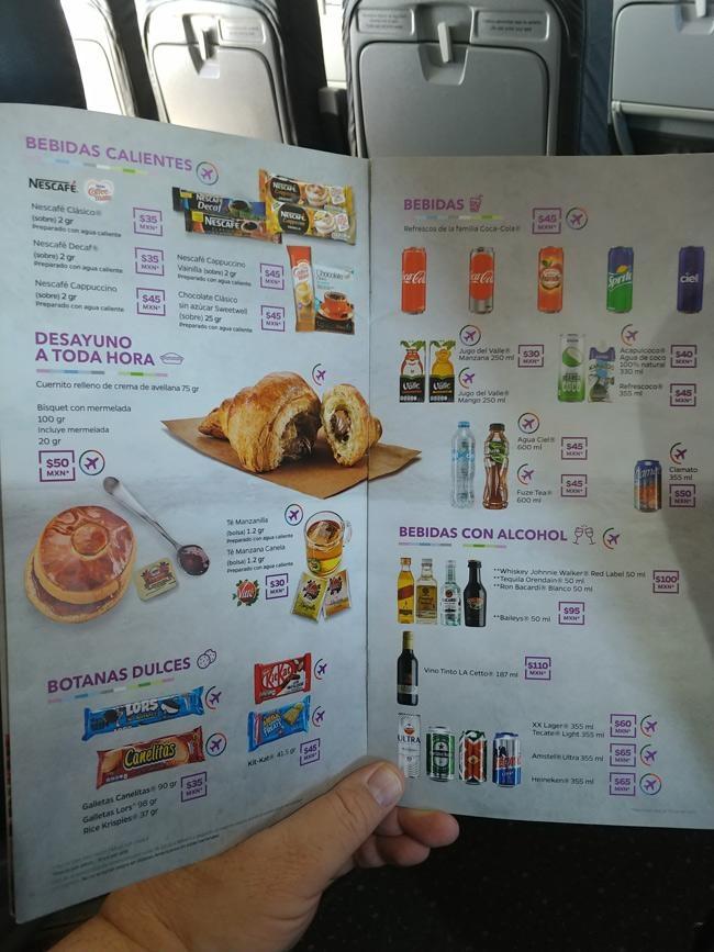 bebidas volaris menu