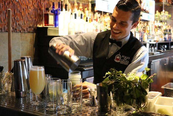 bartender making drinks