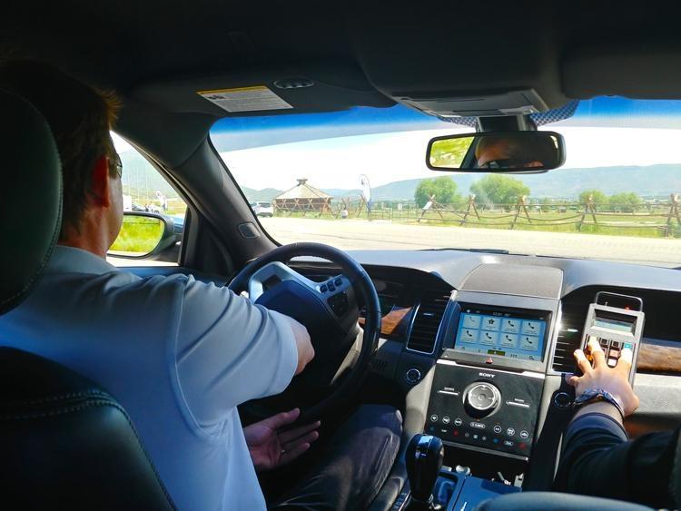 skid pad testing at ford st suv experience performance driving school