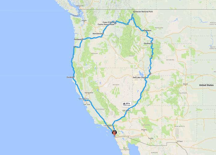 road trip map 2017 western adventure
