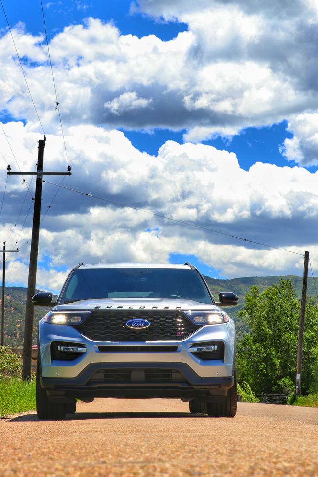 front of 2020 ford explorer st