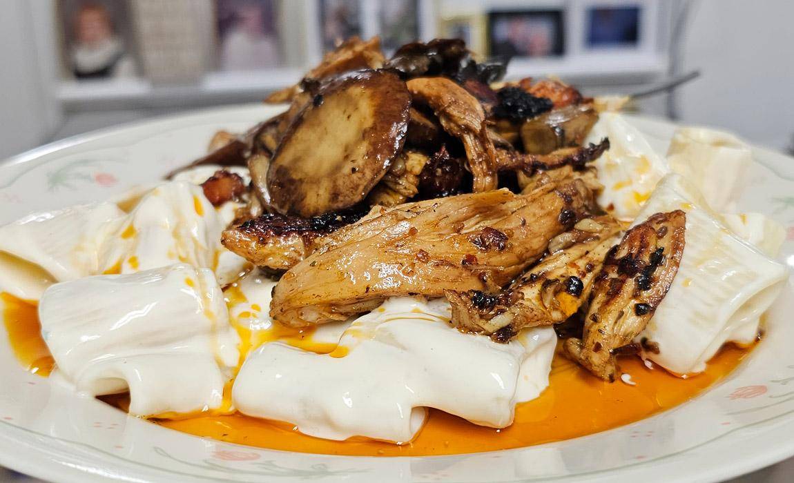 mushroom chile chicken alfredo