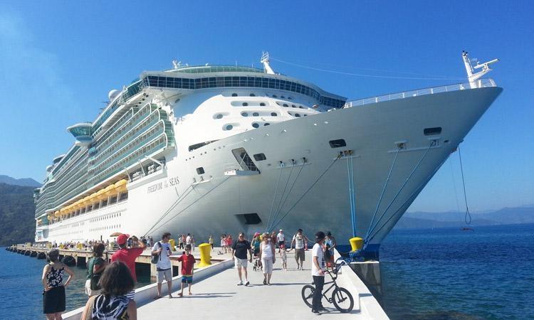 Freedom of the Seas docked in Labadee Haite