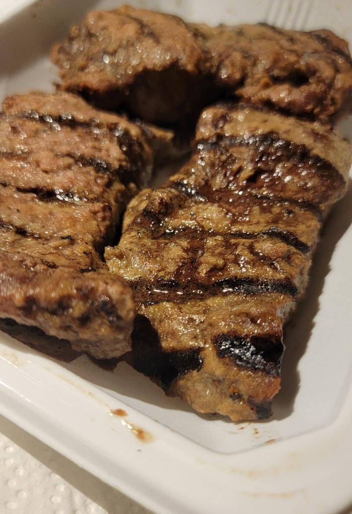 freshly steak in packaging