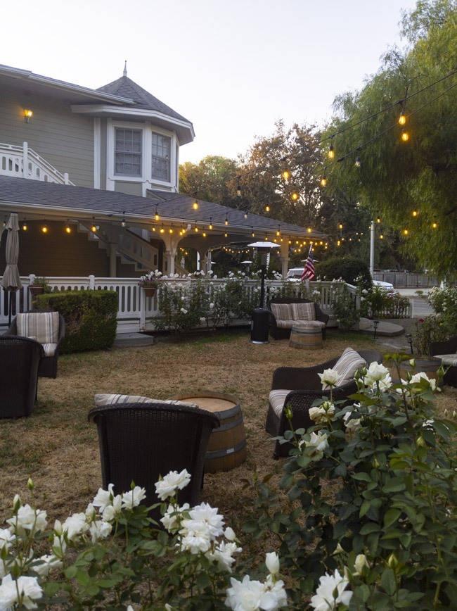 gathering table outdoor lounge