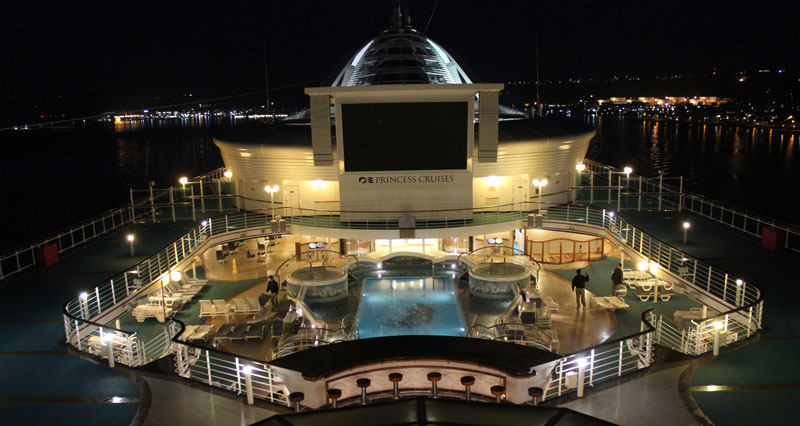 lido deck at night