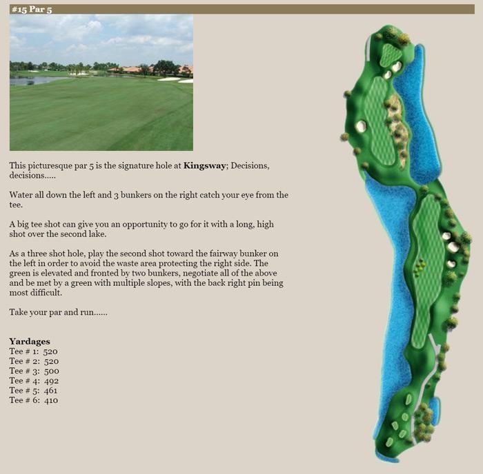 kingsway country club hole 15 punta gorda florida golf course