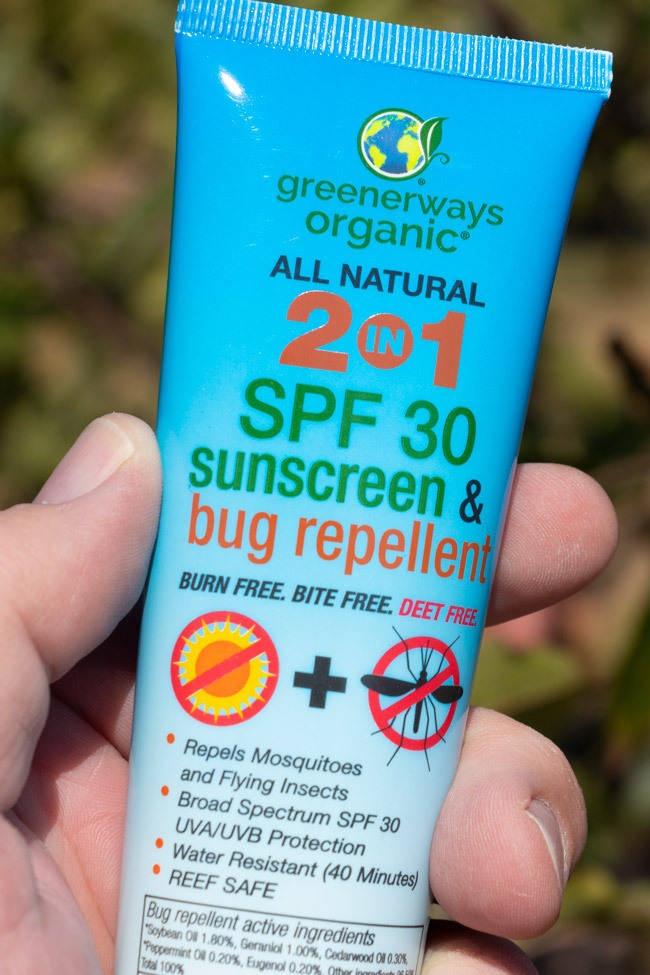greenerways organic sunscreen and bug repellant cream