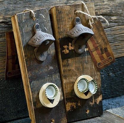 cool whiskey barrel bottle opener groomsman gift idea