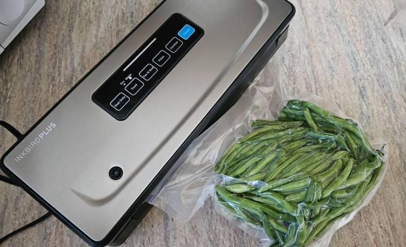 inkbird plus vac sealer green beans