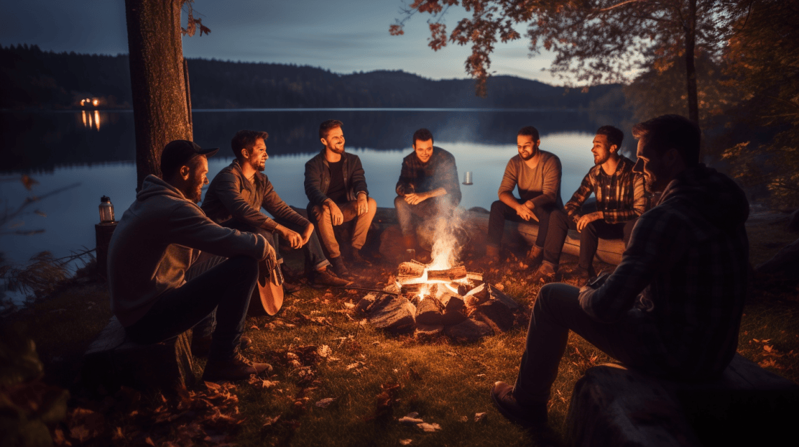 guys weekend getaway camping trip