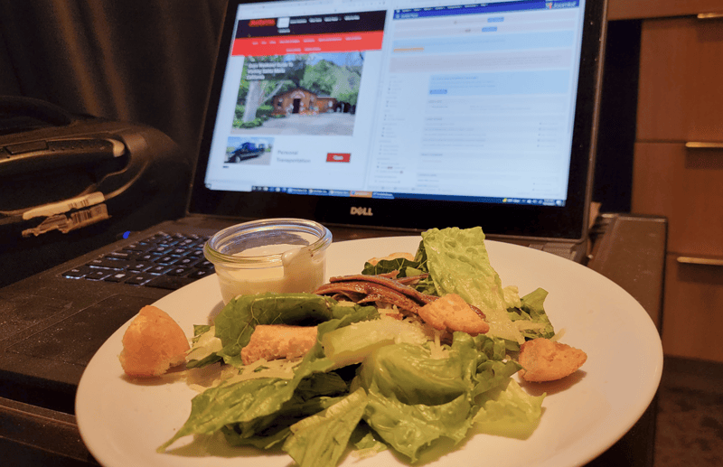 room service caesar salad holland america line koningsdam