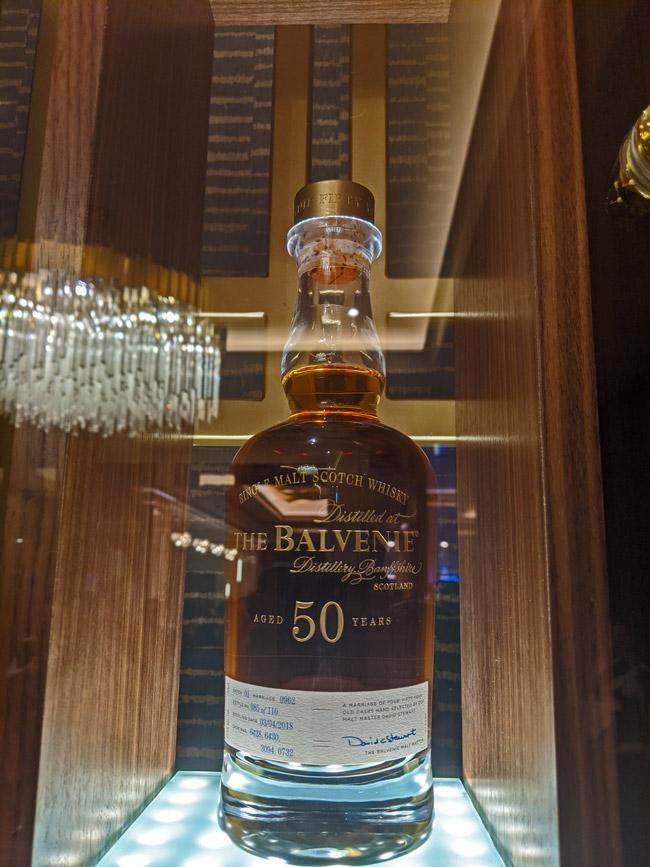 the balvenie 50 year old scotch whisky at san manuel casino