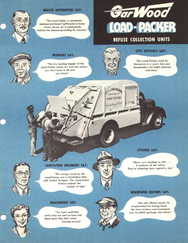 garwood load packer trash truck