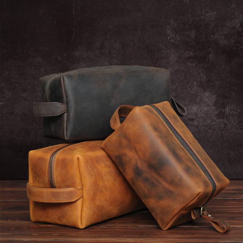 Mayacraft Leather Toiletry Bag